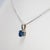 Kyanite Pendant Necklace in Solid 14k Gold – Round 5mm Natural Blue Kyanite For Sale In Columbus - Image 6 of 7
