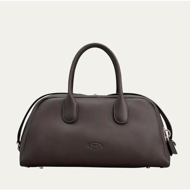 2025 Tod's Bauletto Leather Top Handle Shoulder Handbag Piccolo Palissandro For Sale - Image 4 of 17
