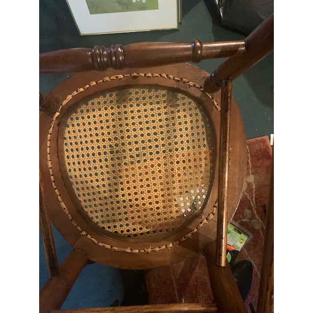 1920s Pair of Oak Antique Cane Seat Chairs Chairish