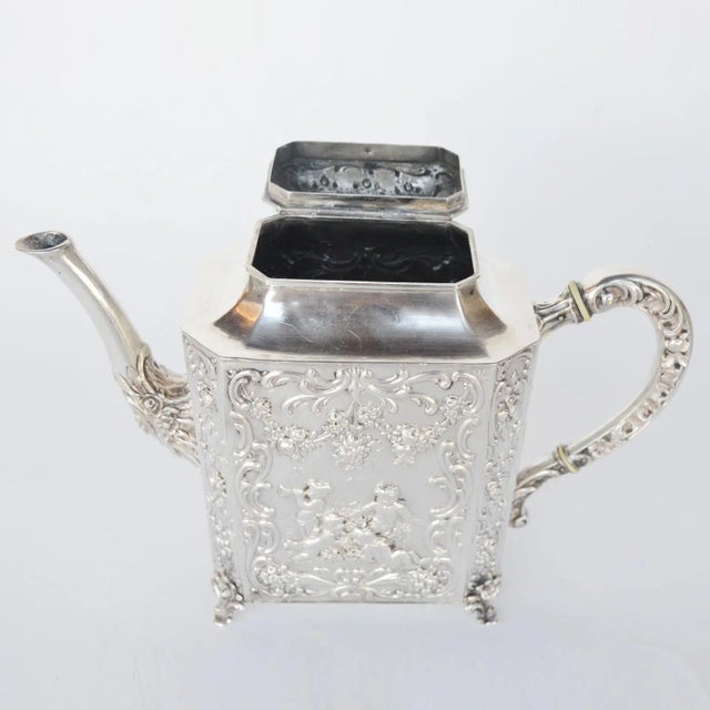 Italian Silver Tea Set Late 19th Century For Sale - Image 10 of 13