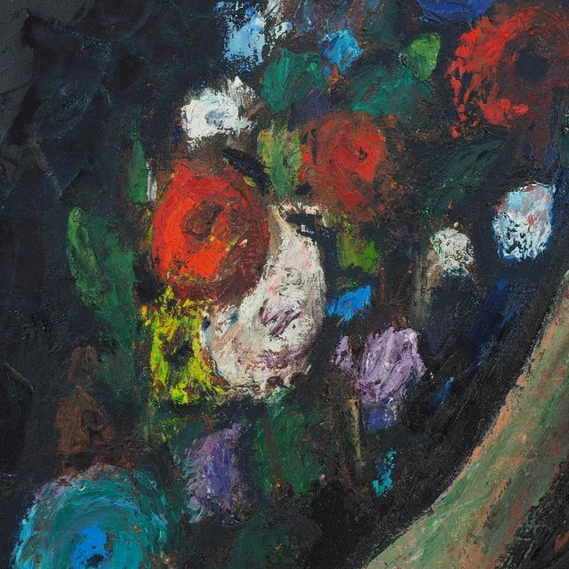 Theo Van Der Horst, Girl and Sailor, Oil on Canvas For Sale - Image 6 of 7