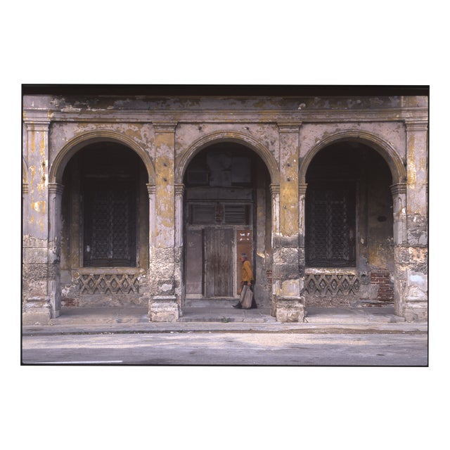 Paul Cooklin, Man Walking Past Decayed Building, Havana, Cuba, Edition of 50 For Sale