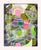 Contemporary geometric colorful abstract painting by Texas-based artist Max Manning. The work features organic and...