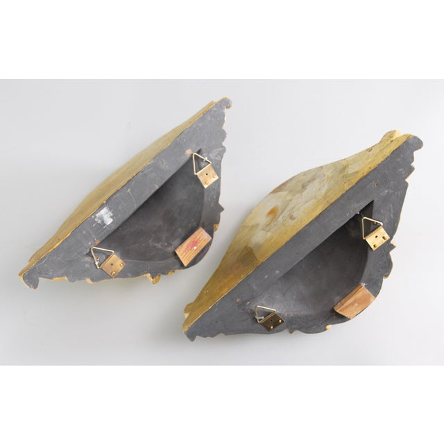 Antique Italian Florentine Giltwood Brackets, Circa 1900 - A Pair For Sale - Image 9 of 9