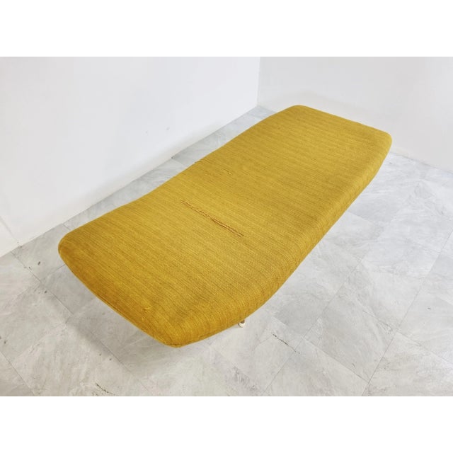 Mid century daybed in the style of Theo Ruth. Beautiful yellow upholstery, still the original one. Elegant mid century...