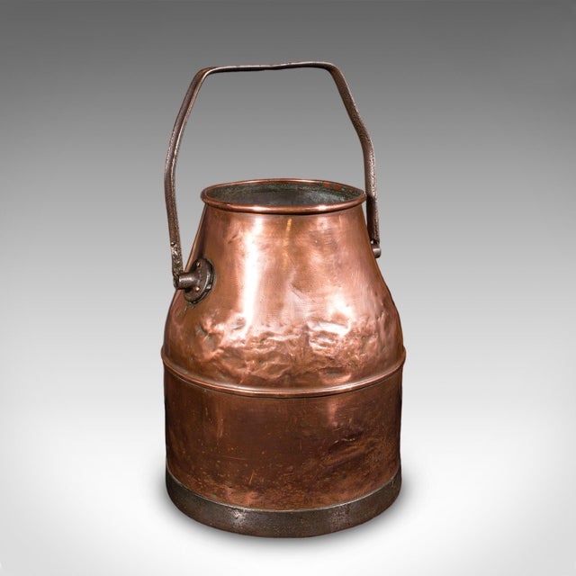 Vintage Dairy Set, English Copper, Milk Churn, Pail, Country Kitchen, Circa 1950 For Sale - Image 10 of 12