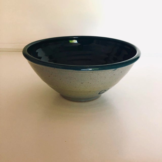 2000 - 2009 Contemporary Handmade Great Bay Nh Pottery/Stoneware Serving Bowl For Sale - Image 5 of 6