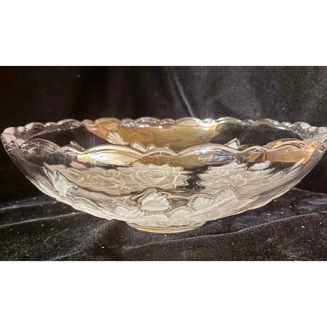 1990s Mikasa Winter Rose Console Bowl For Sale - Image 6 of 12