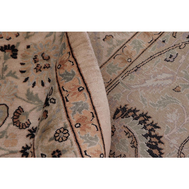Textile Boho Chic Pak-Persian Beige/Gold Wool Rug - 9'10'' X 13'10'' For Sale - Image 7 of 8