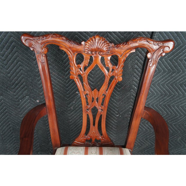Late 20th Century English Chippendale Style Carved Mahogany Ball & Claw Dining Chairs- Set of 10 For Sale - Image 6 of 12