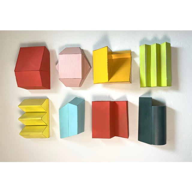 Abstract Cardboard Sculpture in Rustic Pink For Sale - Image 4 of 5