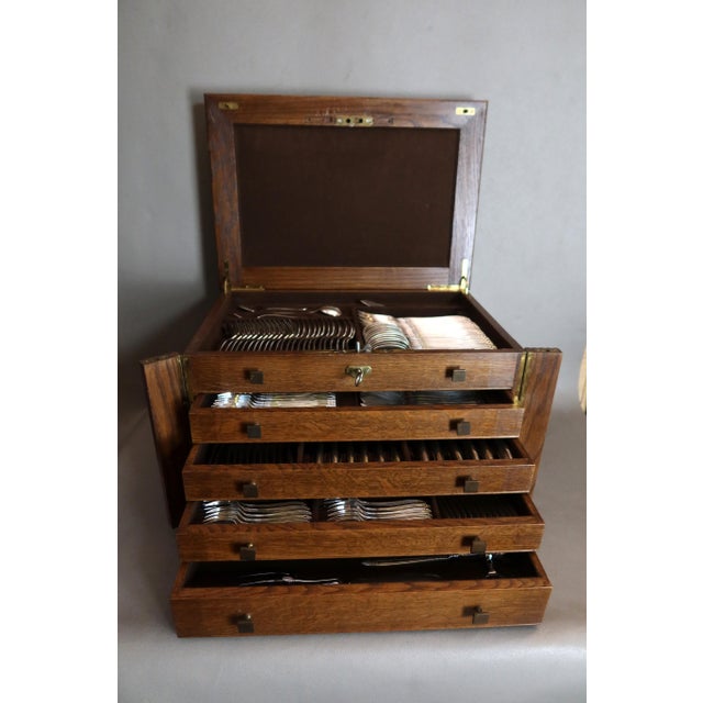 Silver-Plated Flatware with Case, 1950s, Set of 149 For Sale - Image 12 of 12
