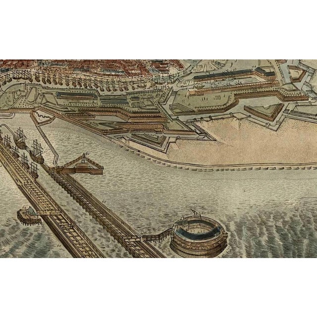 Basset, Bird's-Eye View of Dunkirk Harbor with 66 Landmarks, Print, 1770 For Sale - Image 6 of 7