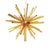 Contemporary Sputnik amber triedro Murano glass chandelier. For Bright and lively interiors. Metal frame in 24K Gold...