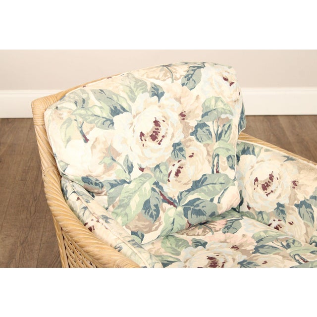 Wood Lane Venture Vintage Armchairs With Ottoman For Sale - Image 7 of 12