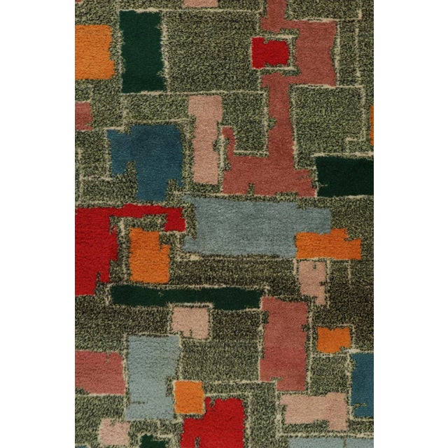 1960s 1960s Vintage Zeki Müren Art Deco Rug With Geometric Patterns For Sale - Image 5 of 7