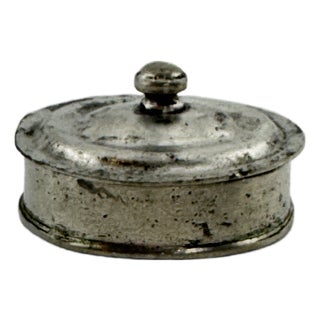 Vintage Pewter Trinket Box For Sale