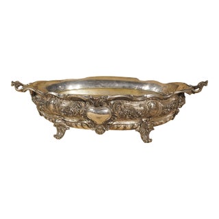 A Late 19th Century Silvered Bronze Jardiniere From France For Sale