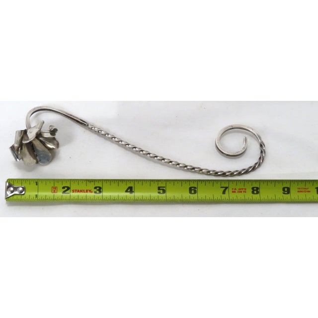 Vintage Retro Arts & Crafts Hand Made Sterling Silver Candle Snuffer For Sale - Image 11 of 13