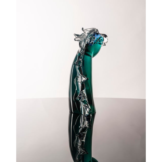 Blue and Green Murano Glass Horse Sculpture by Vincenzo Nason For Sale - Image 6 of 10