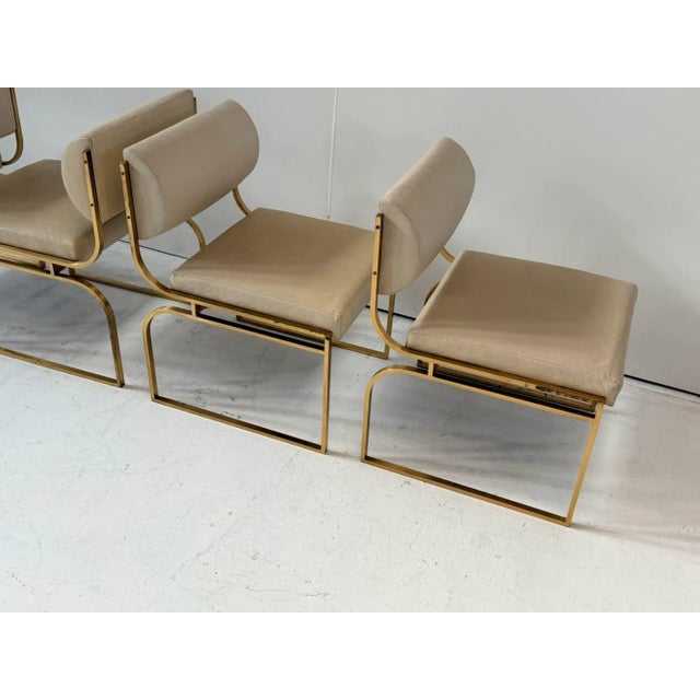 Set 6 Brass Dining Chairs, 1980 For Sale - Image 9 of 16
