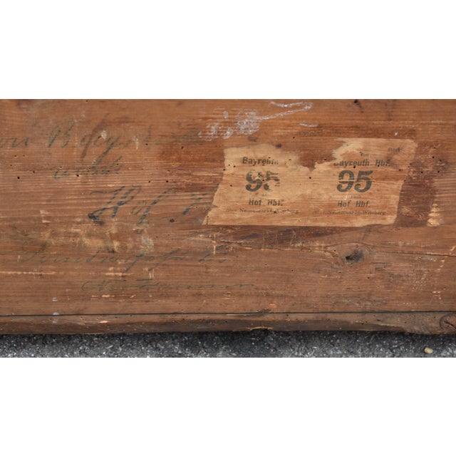 Late 19th Century Pine Trunk or Blanket Chest in Original Decorative Paint For Sale - Image 12 of 12