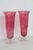 This gorgeous Pair of Vases is made of glass. This highly collectible pair presents a lovely vintage design with a clear...