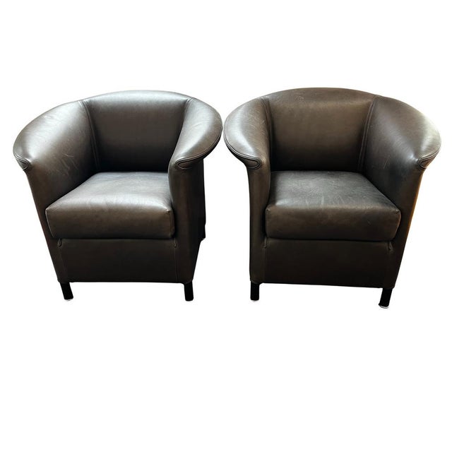 Aura Club Chairs in Leather Armchairs by Paolo Piva for Wittmann, 2000s, Set of 2 For Sale - Image 11 of 11