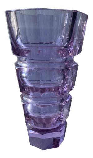 1990s Alexandrite Moser Large Glass Vase