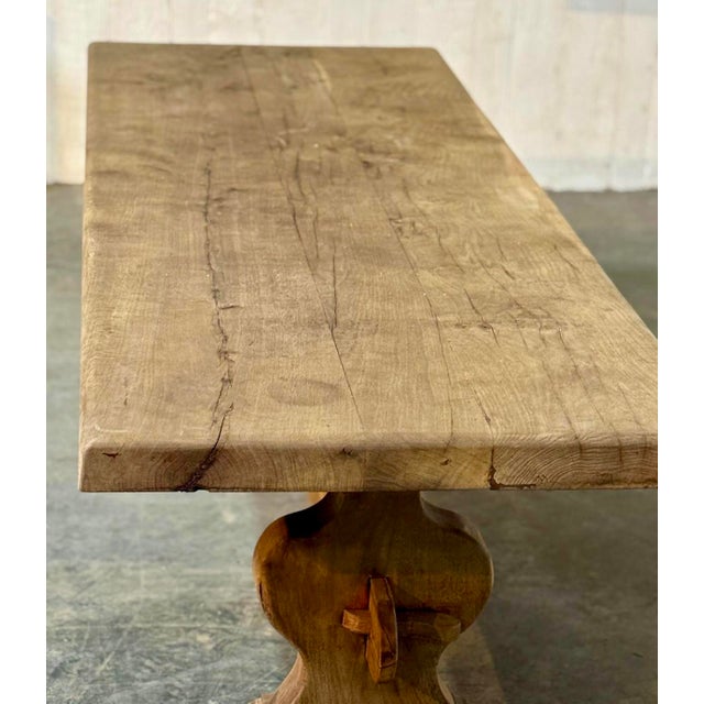 Wood Large French Oak Dining Table, 1920 For Sale - Image 7 of 18