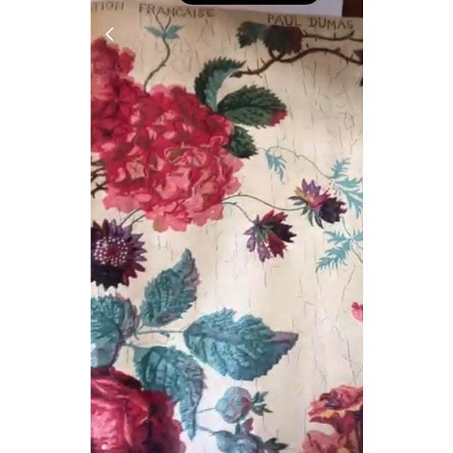 1920s Original Paul Dumas French Wallpaper Fragment Framed | Antique Floral Wall Art | 5 X 7 Oval Frame | French Decorative Arts For Sale - Image 5 of 5