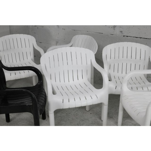 Plastic French Armchairs by Pierre Paulin for Allibert, 1980, Set of 6 For Sale - Image 7 of 18