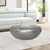 Metal Pasargad Home Helios Drumm Shape Coffee Table, Silver For Sale - Image 7 of 8