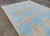 Textile Handmade Cotton Area Rug Natural Vegetable Dyed Reversible Beige Blue Tile Pattern Rug - 8'x10' For Sale - Image 7 of 11