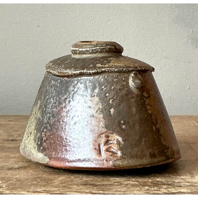 Vintage Boho Original Studio Pottery Vase For Sale - Image 9 of 11