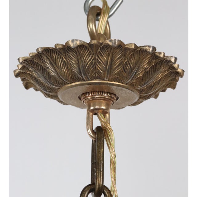 Mid 20th Century French Empire Gilt Cast Bronze 5 Light Chandelier For Sale - Image 15 of 15