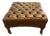 Vintage Tufted Leather Ottoman or Footstool For Sale