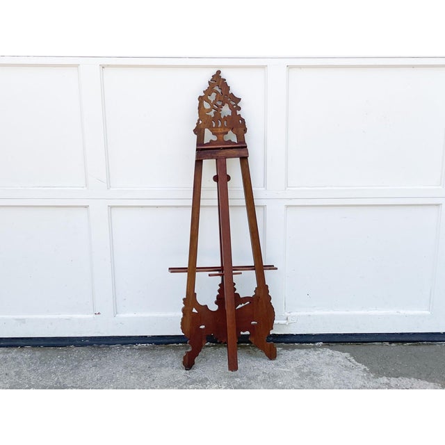 19th Century Antique Mahogany Table Top Victorian Easel For Sale - Image 5 of 10