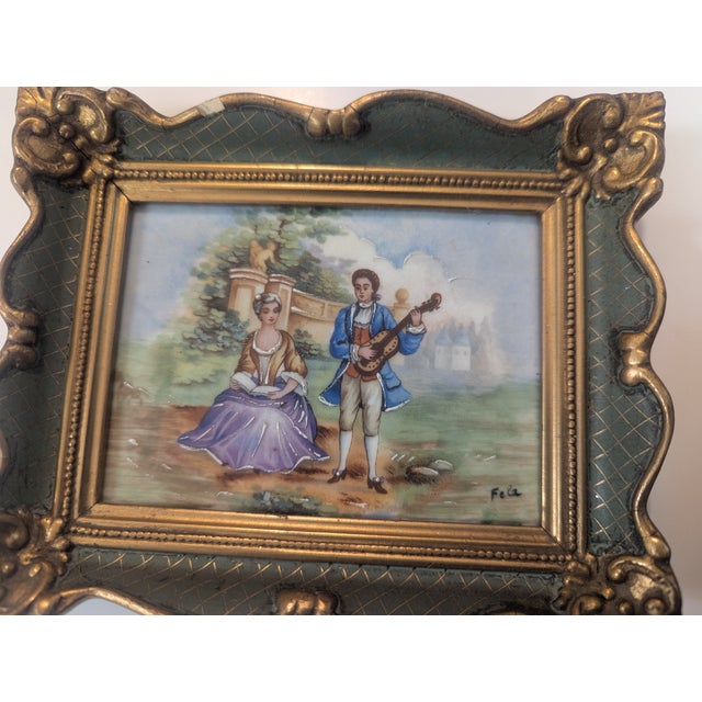 1960s Pair Limoges Painted Pannels For Sale In New York - Image 6 of 8