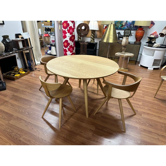 Sori Yonagi for Hida Bleached Oak Table and Chairs Reissue 2022 For Sale - Image 9 of 18