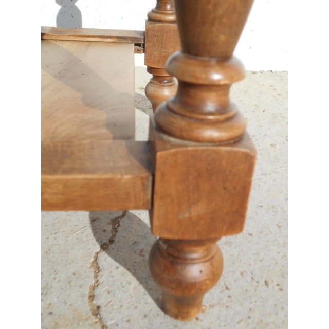 Louis XVI Style Walnut Bedside Table, 1950s For Sale - Image 10 of 15