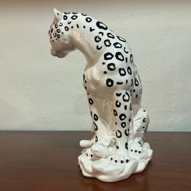 Fitz and Floyd Villa Palm Porcelain Cheetah For Sale - Image 6 of 9