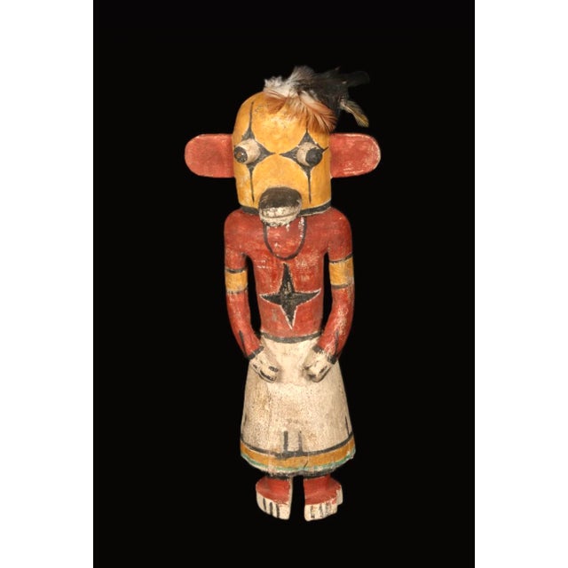 Early 20th Century Painted Wood Hopi Style Kachina Figure For Sale - Image 5 of 5