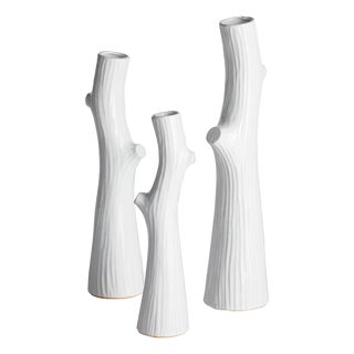 Woodland Tall Vases, Set Of 3 For Sale