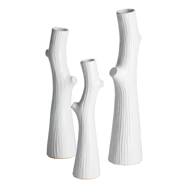 Woodland Tall Vases, Set Of 3 For Sale