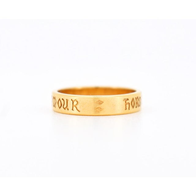 Mellerio - l'Annel - 18-Carat Gold Ring With Provençal Inscription, Size 6 For Sale - Image 4 of 5