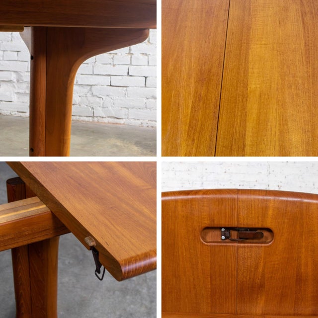 Late 20th Century Scandinavian Modern Teak Dining Table Expanding Oval Attr. To Skovby Furniture For Sale - Image 13 of 18