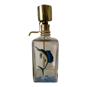 Mid-Century Brass and Glass Decanter