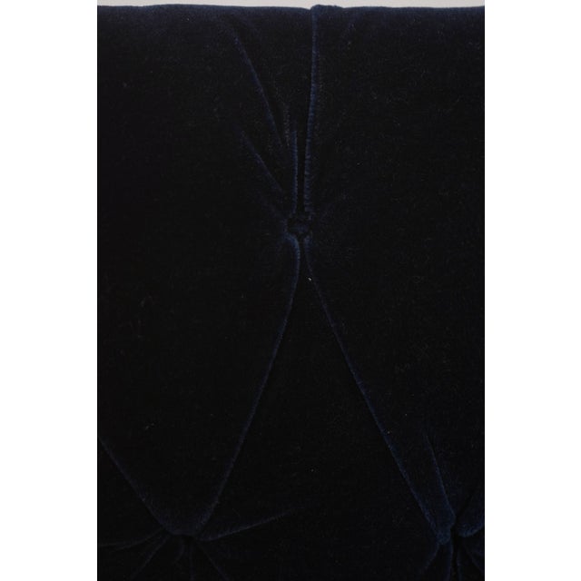 Set of 12 Ralph Lauren Design Blue Velvet Dining Room Chairs For Sale - Image 16 of 18