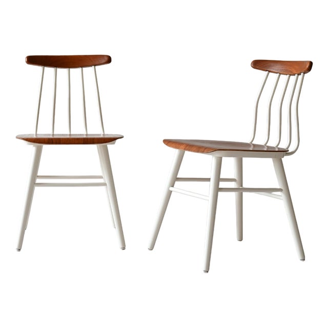 Set of Nordic Wooden Chairs, 1960s For Sale